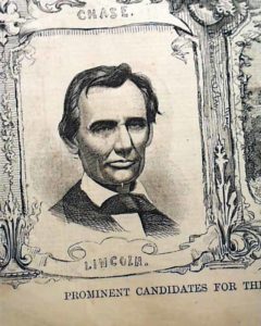 Newsprint of president Lincon